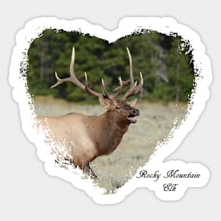 Rocky Mountain Elk - Heart Shape Sticker